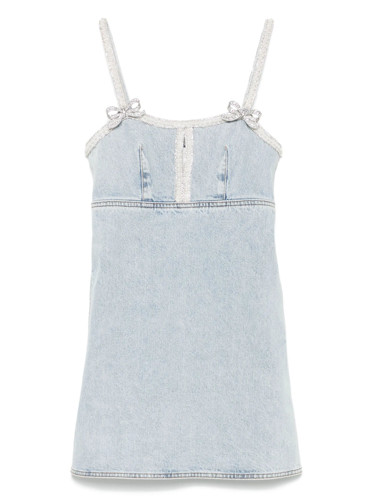 Pearl blue denim mini dress