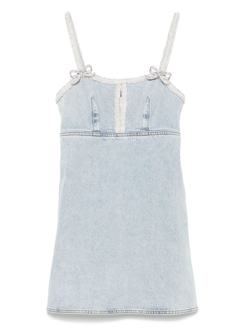 Pearl blue denim mini dress