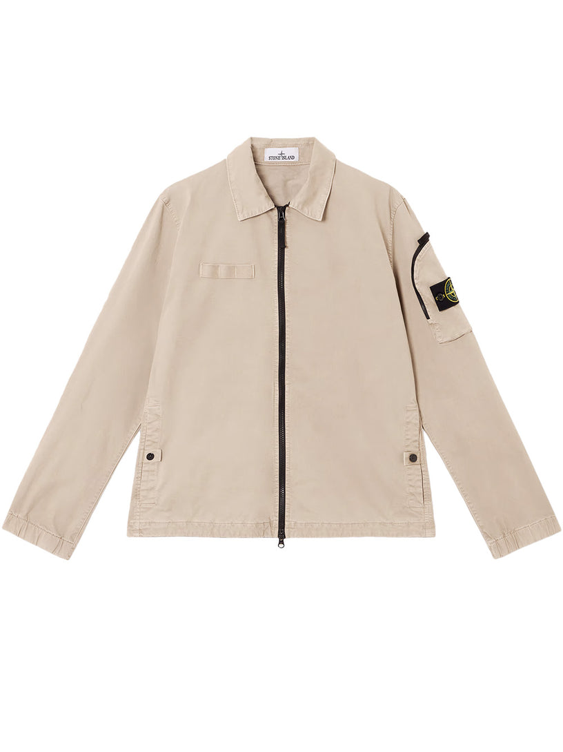 Overshirt with Stone Island Badge