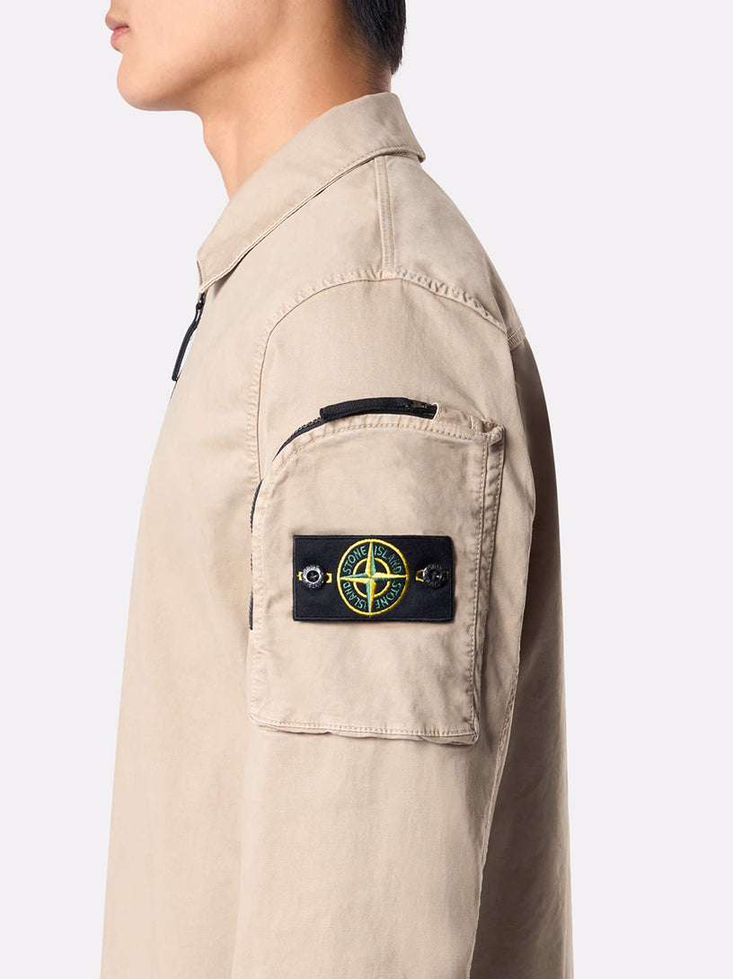 Overshirt with Stone Island Badge