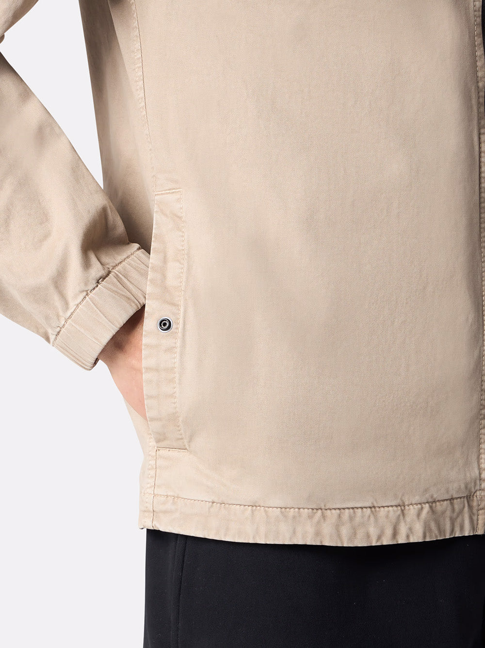 Overshirt with Stone Island Badge