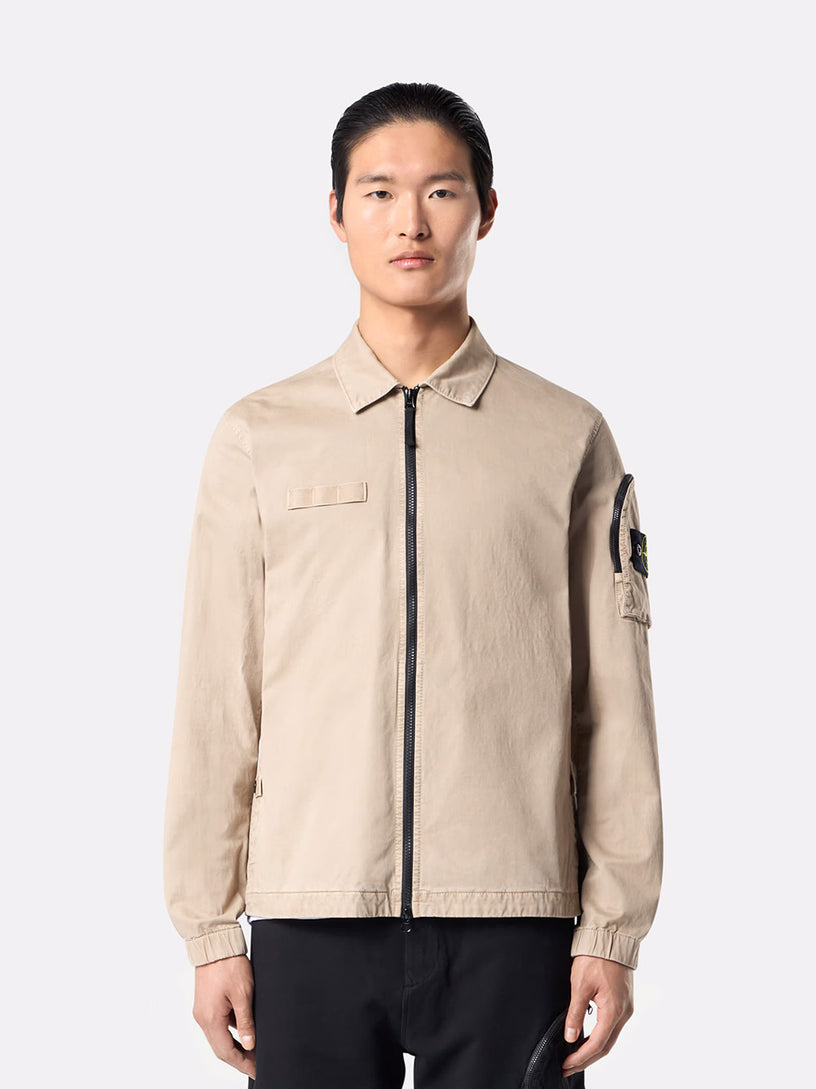 Overshirt with Stone Island Badge