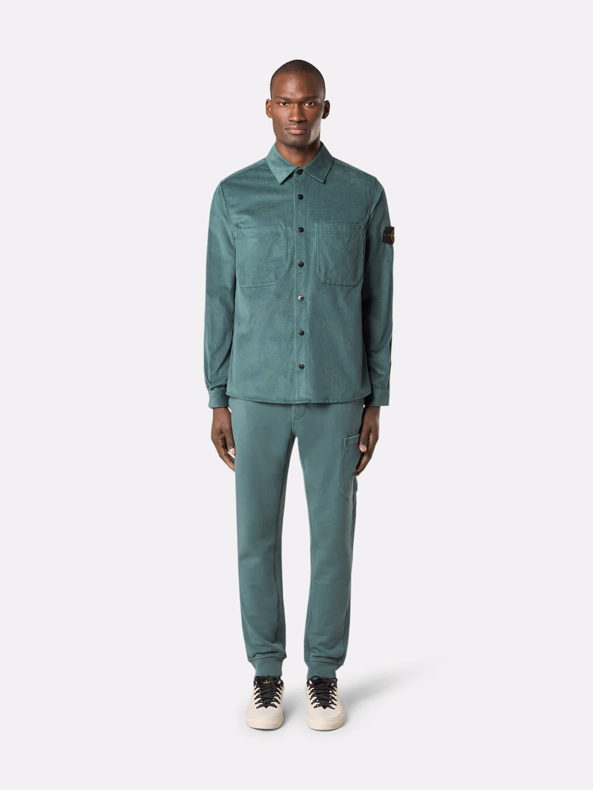 Overshirt with snap fastening