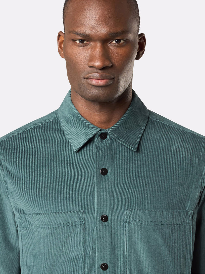 Overshirt with snap fastening