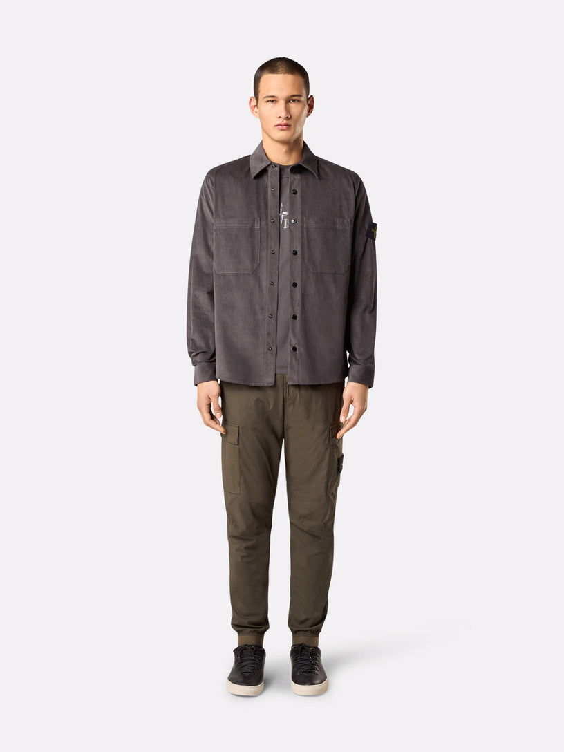 Overshirt with snap fastening