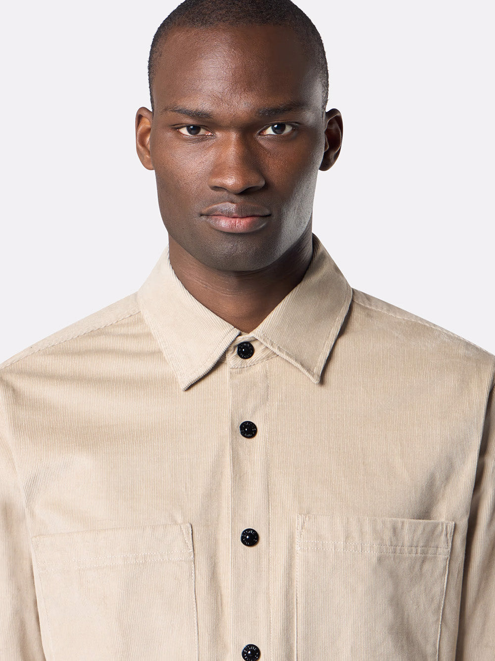 Overshirt with snap fastening