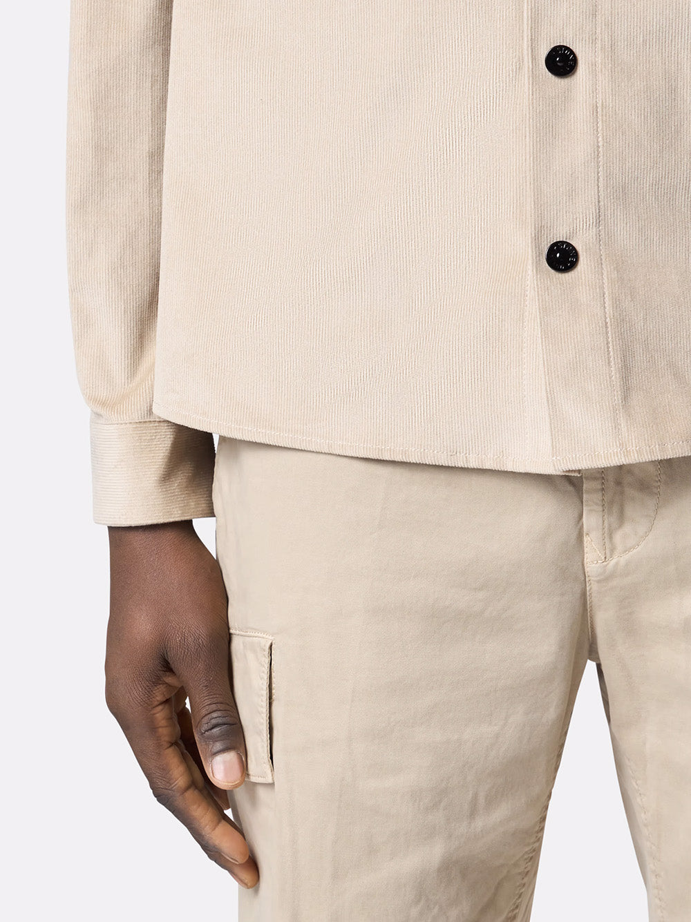 Overshirt with snap fastening