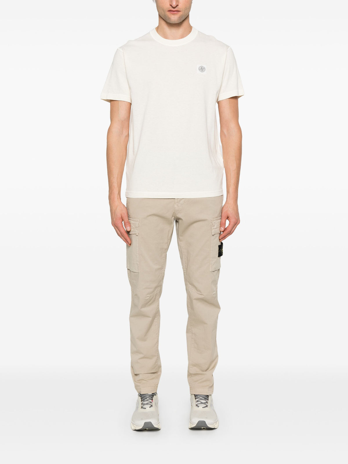 Organic cotton jersey 'fixed' effect t-shirt