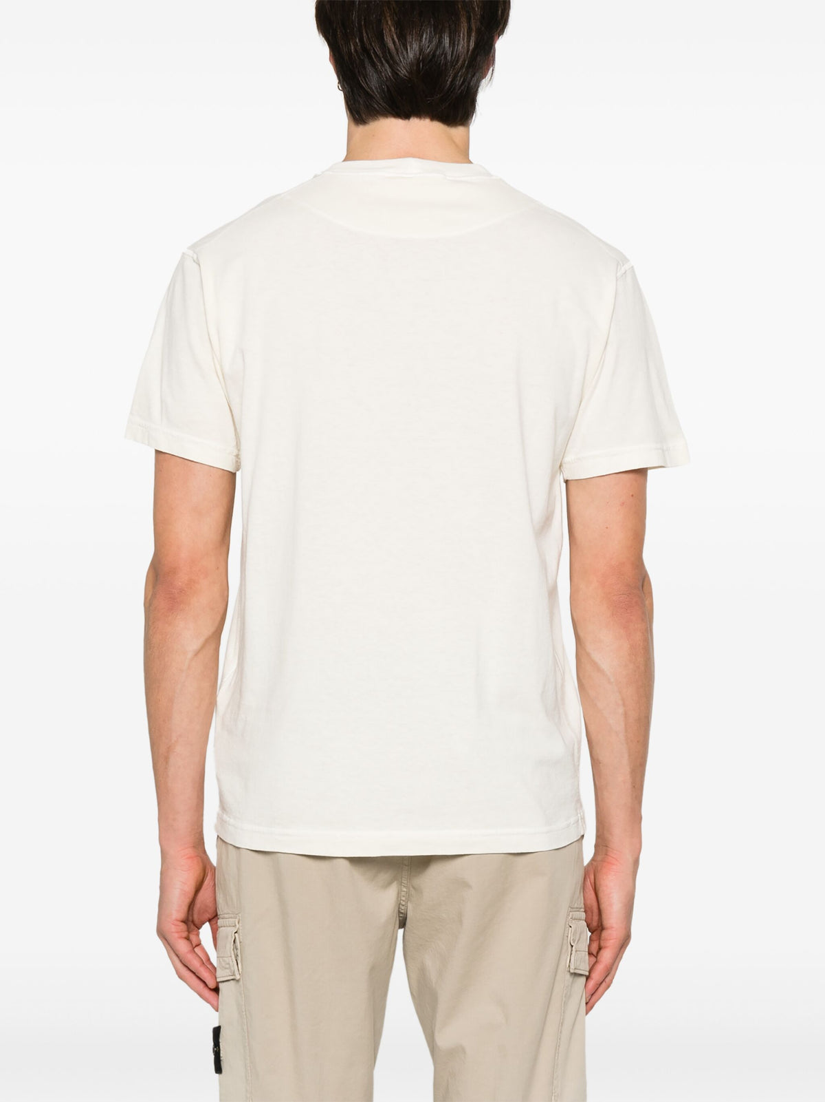 Organic cotton jersey 'fixed' effect t-shirt