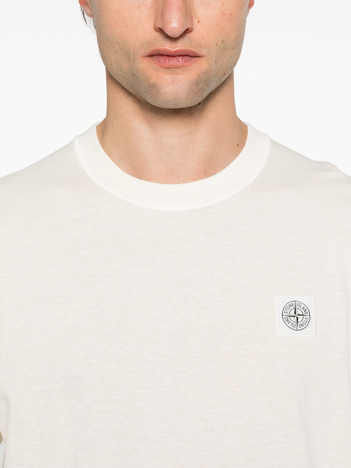 Organic cotton jersey 'fixed' effect t-shirt