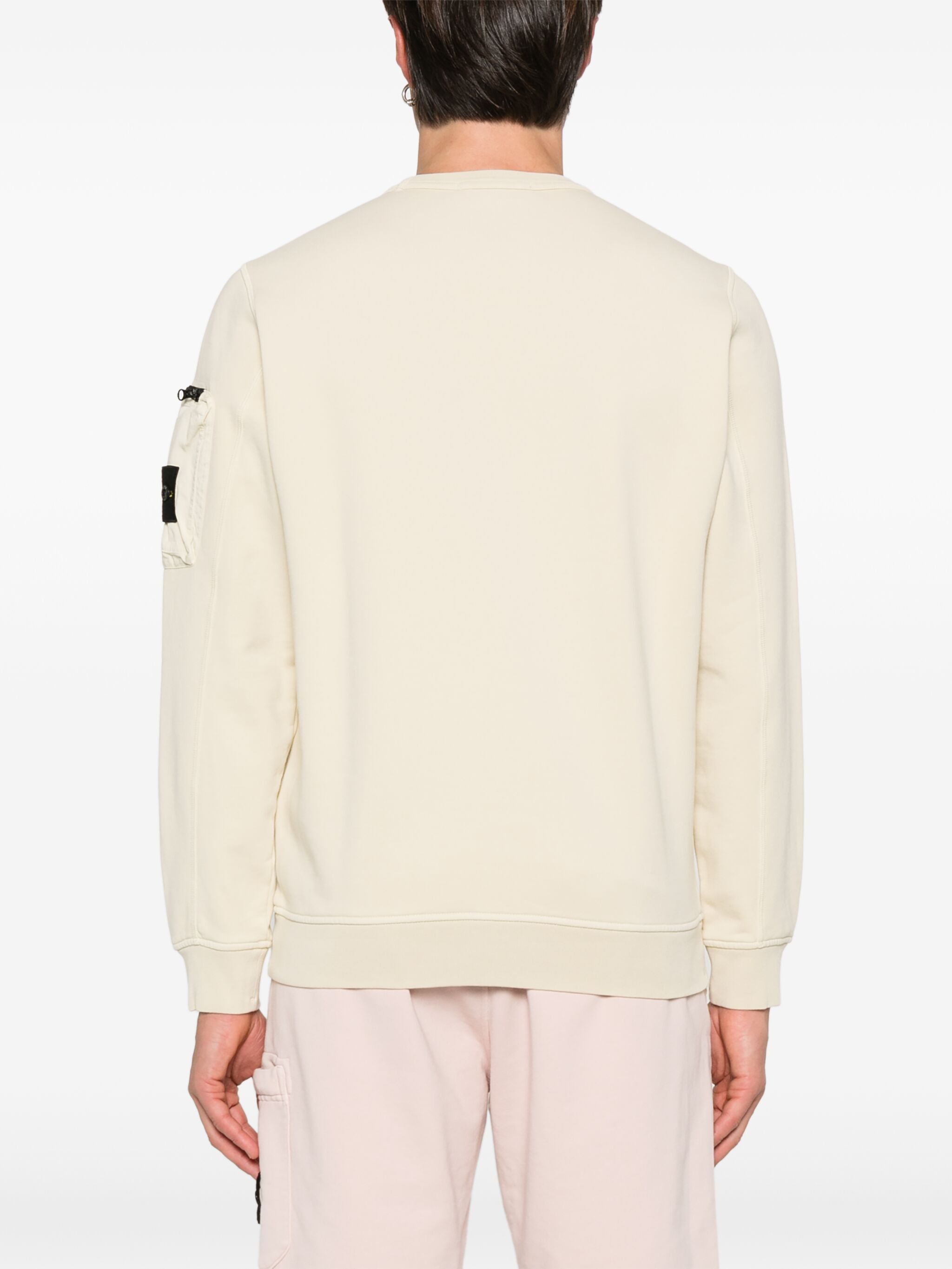 Sweatshirt with badge application STONE ISLAND Bianco | Grifo210