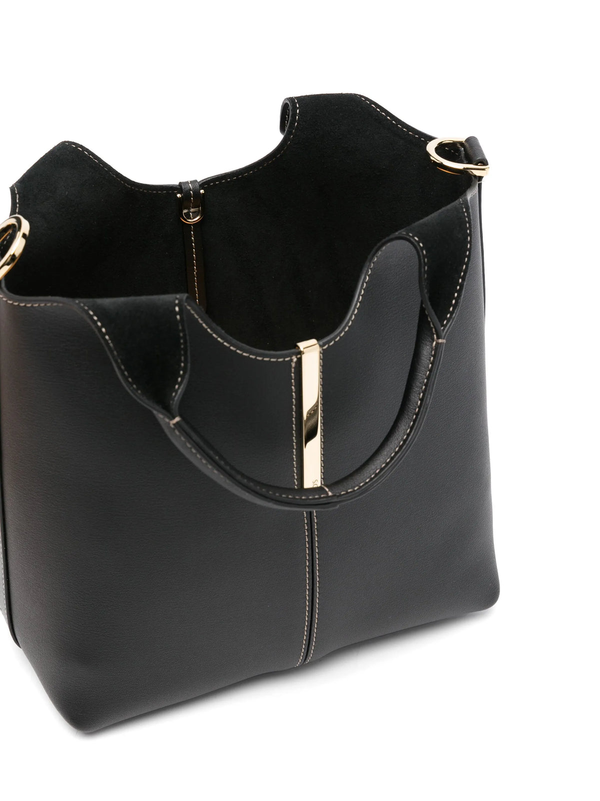 Tote Shopping Bag in Leather Mini