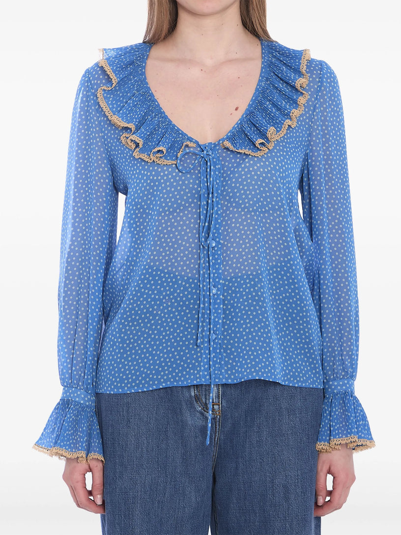 Shirt with Plusdepois print