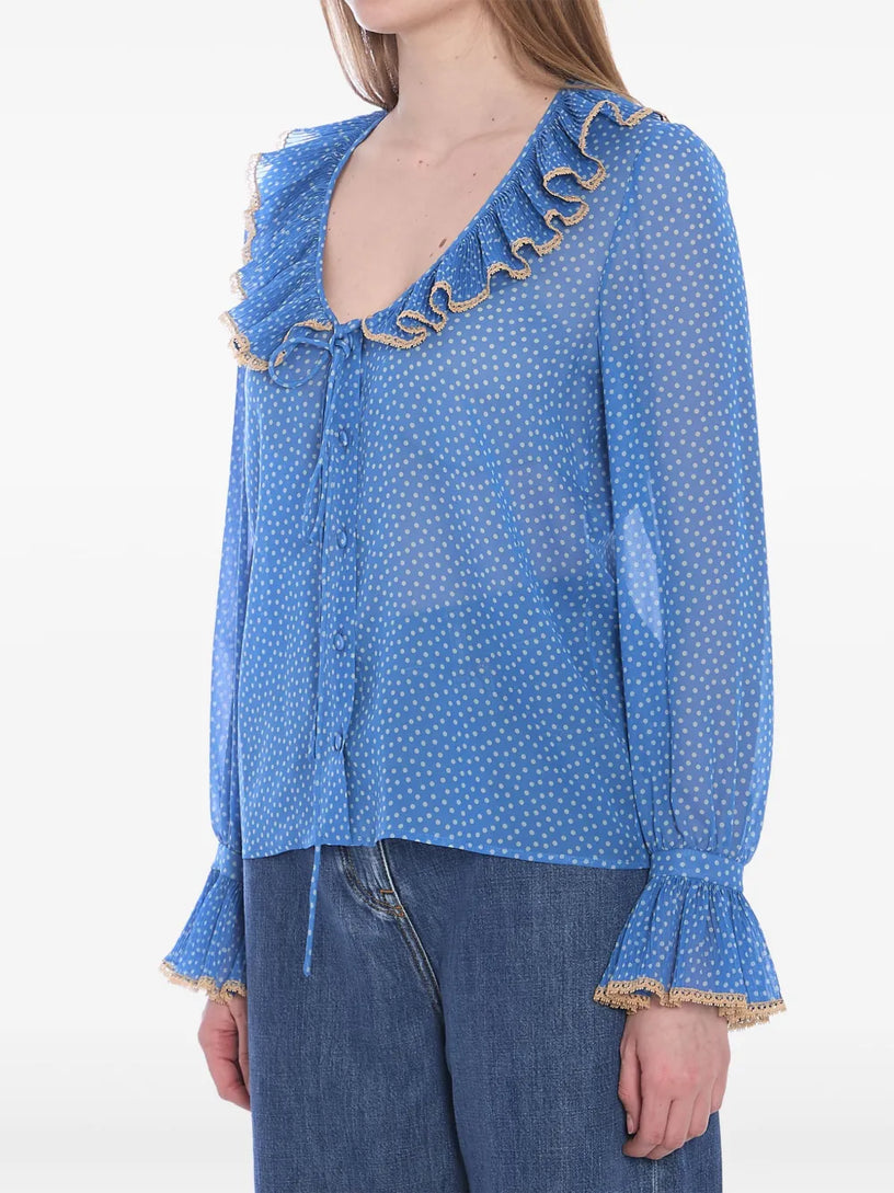 Shirt with Plusdepois print