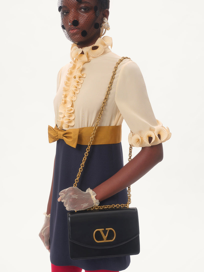 Crepe de Chine and Viscose short dress