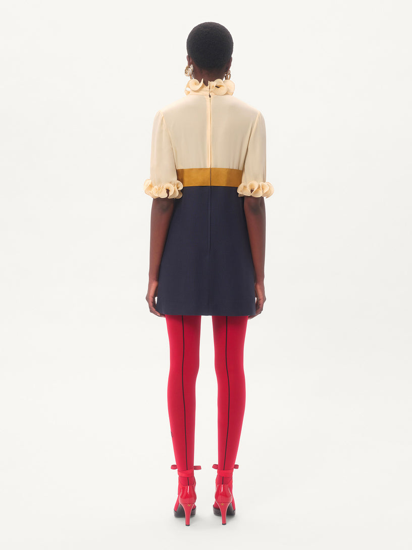 Crepe de Chine and Viscose short dress