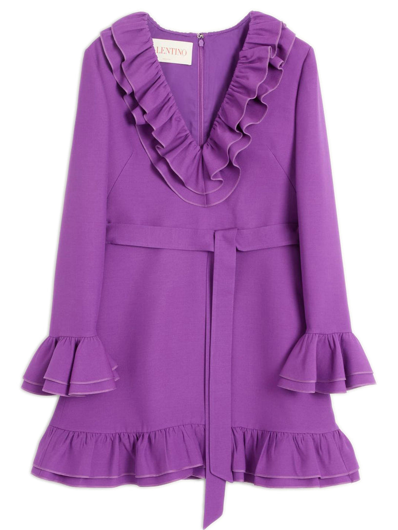 valentino purple dress Crepe Couture short dress Valentino Garavani Viola