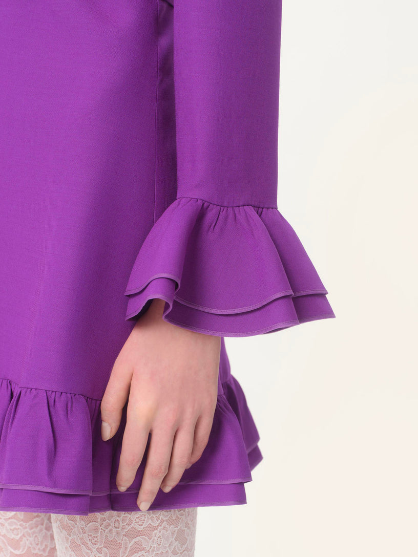 valentino purple dress Crepe Couture short dress Valentino Garavani Viola