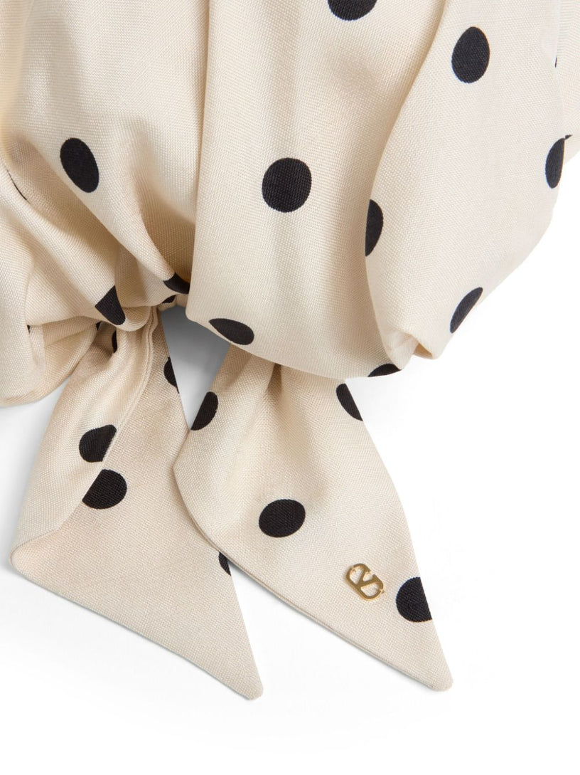 Polka dot-print Turban Scarf