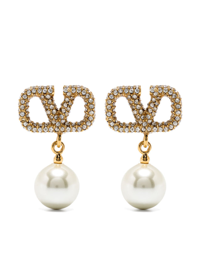 VLogo Signature metal earrings