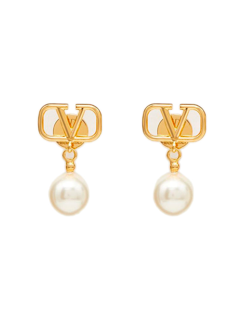 VLogo Signature metal earrings