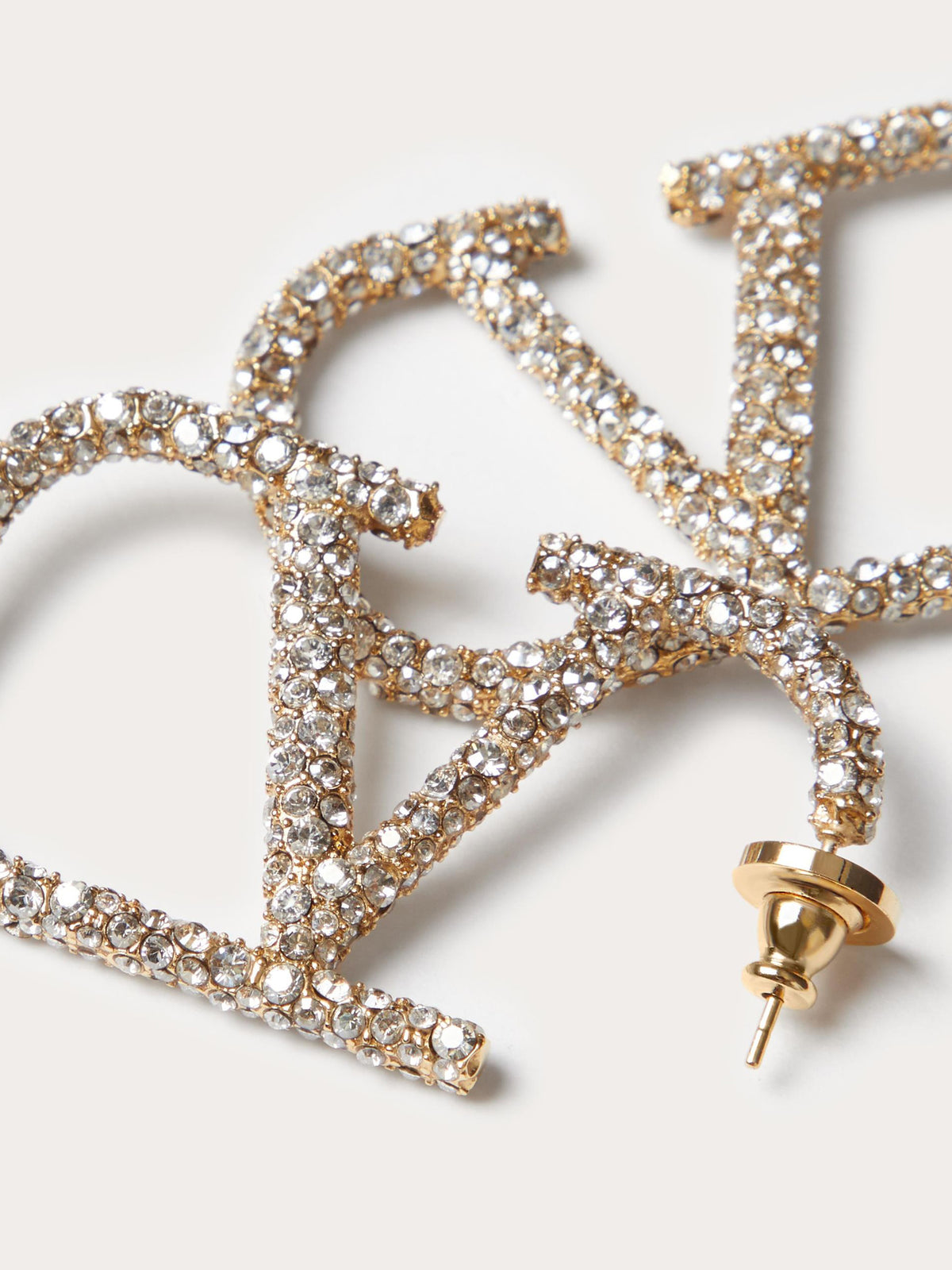 VLogo Signature earrings in metal and Swarovski® crystals