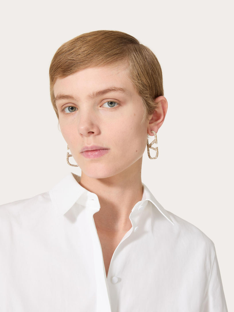 VLogo Signature earrings in metal and Swarovski® crystals