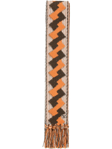 Jacquard cotton scarf