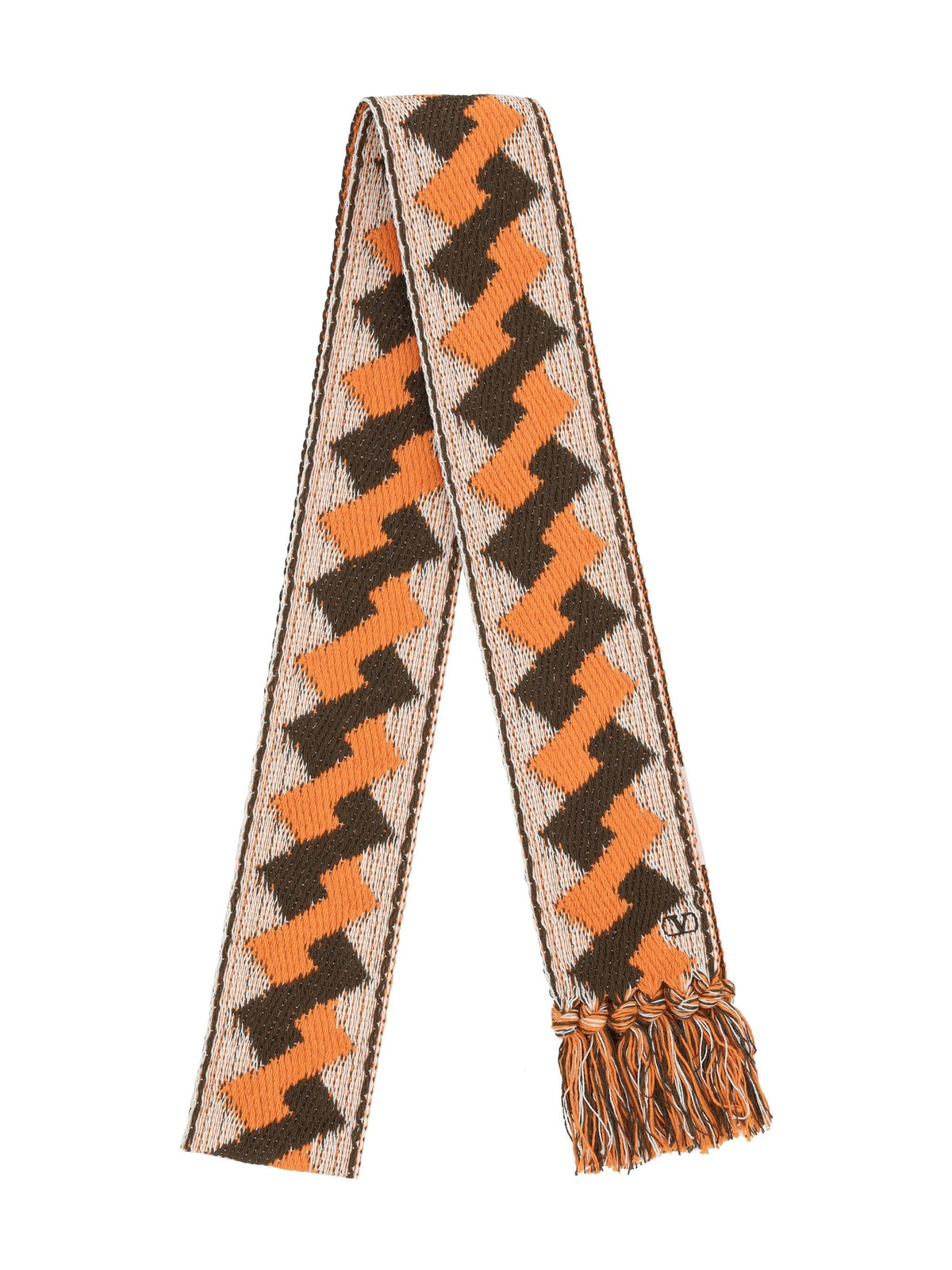Jacquard cotton scarf