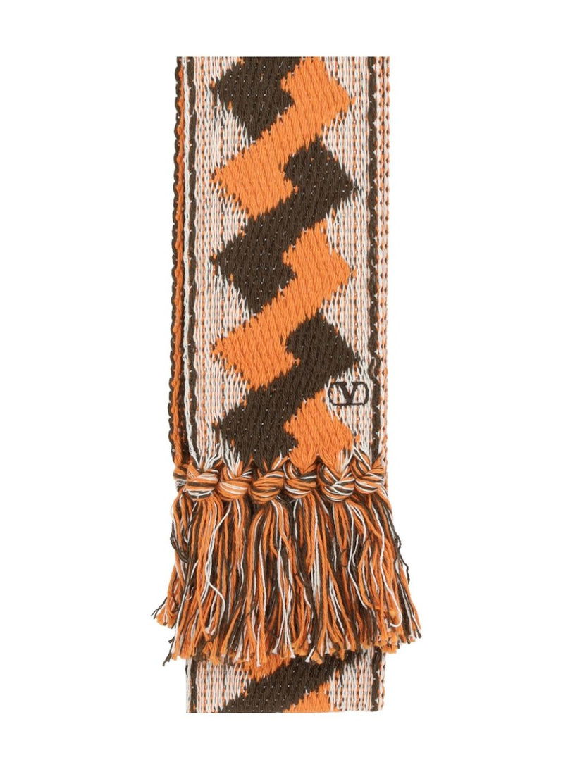 Jacquard cotton scarf
