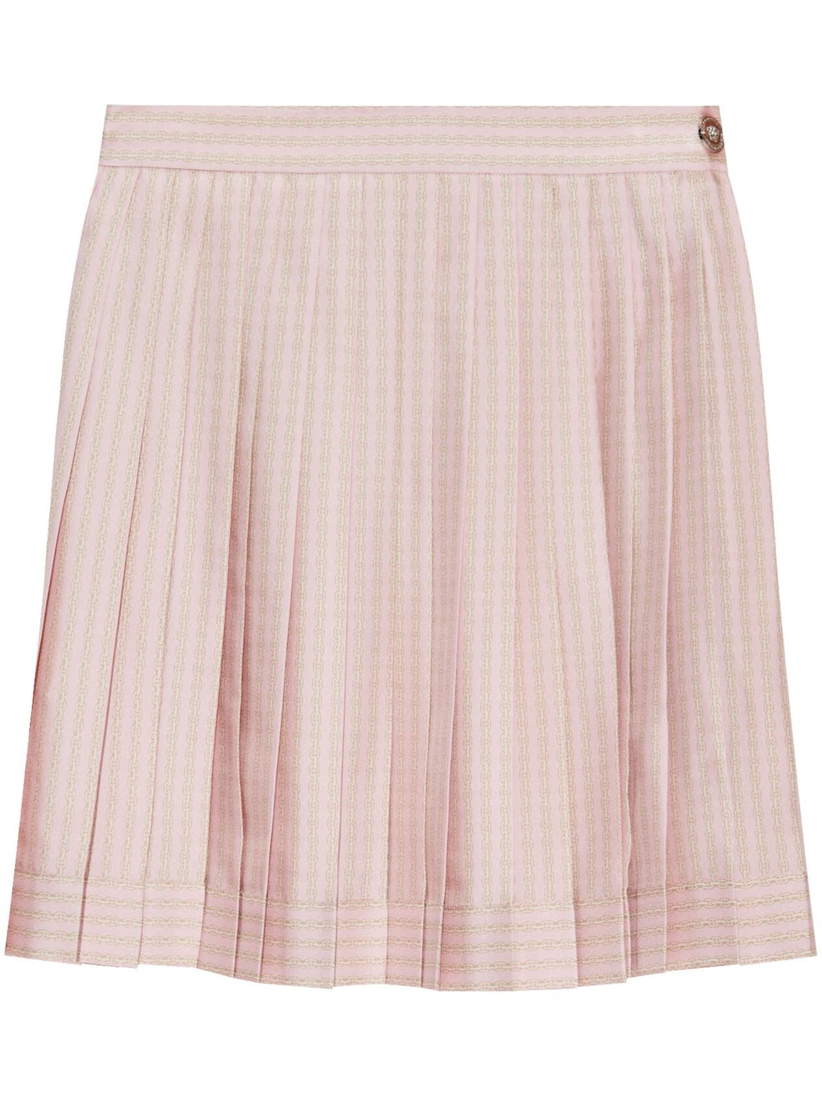 Pinstripe Chain Pleated Skirt