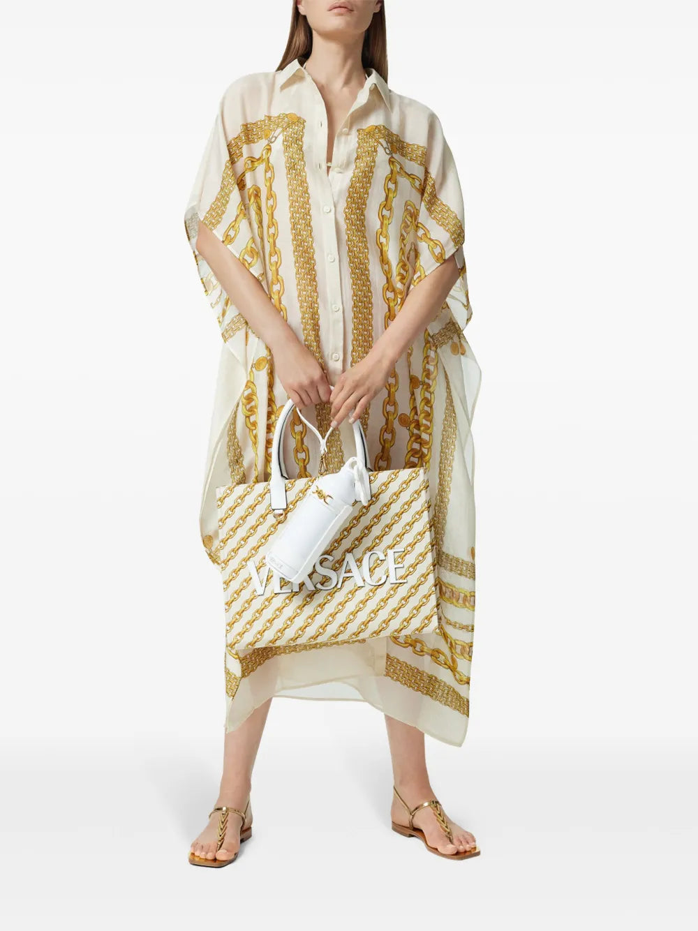 Versace Treasure cover-up shirt dress