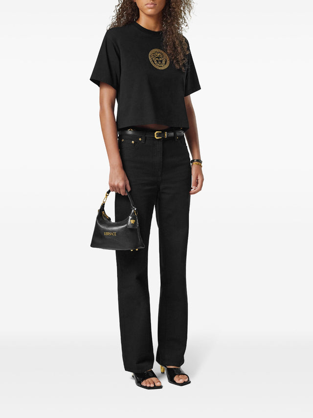 Versace Tag Hobo Handbag