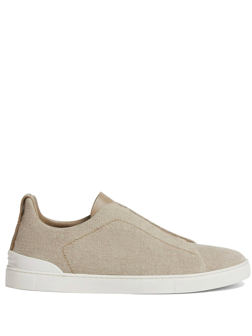 Triple Stitch™ Sneaker in Cotton Linen and Leather