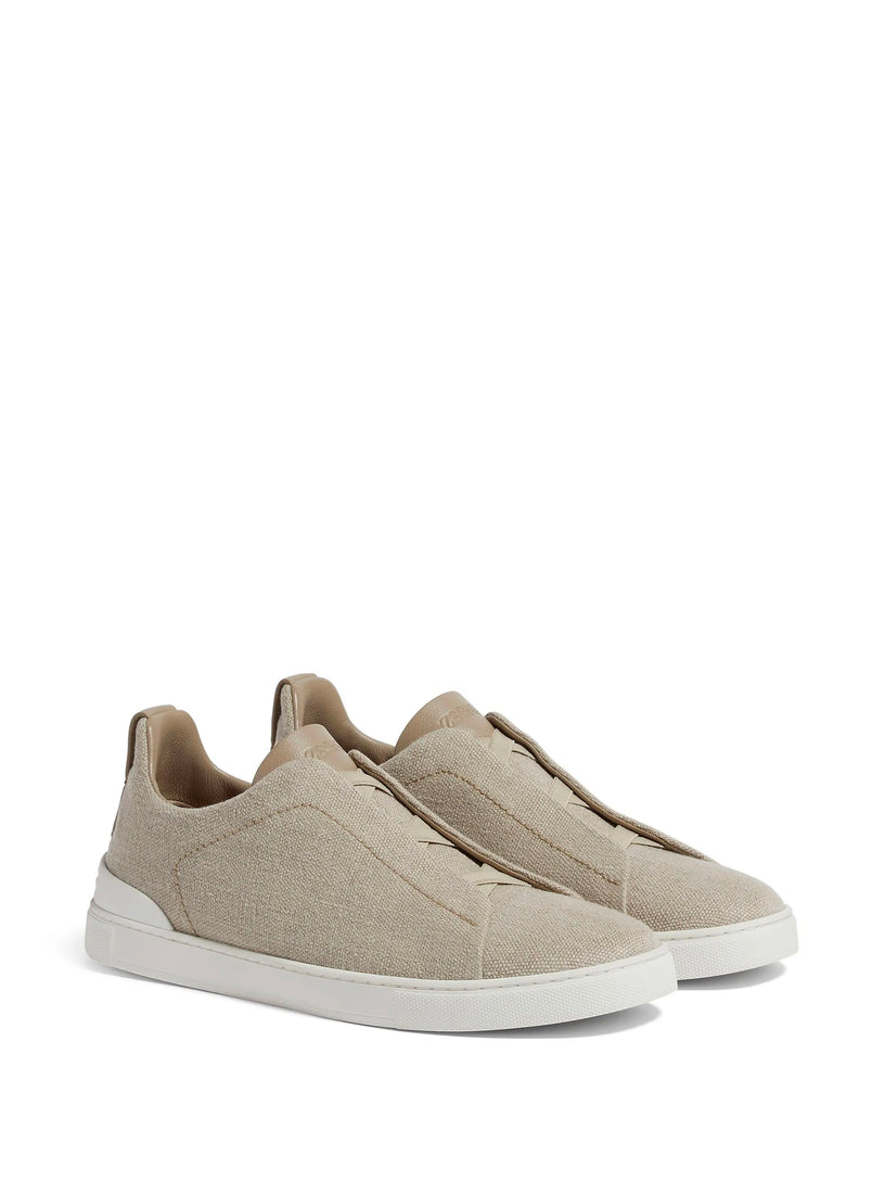 Triple Stitch™ Sneaker in Cotton Linen and Leather