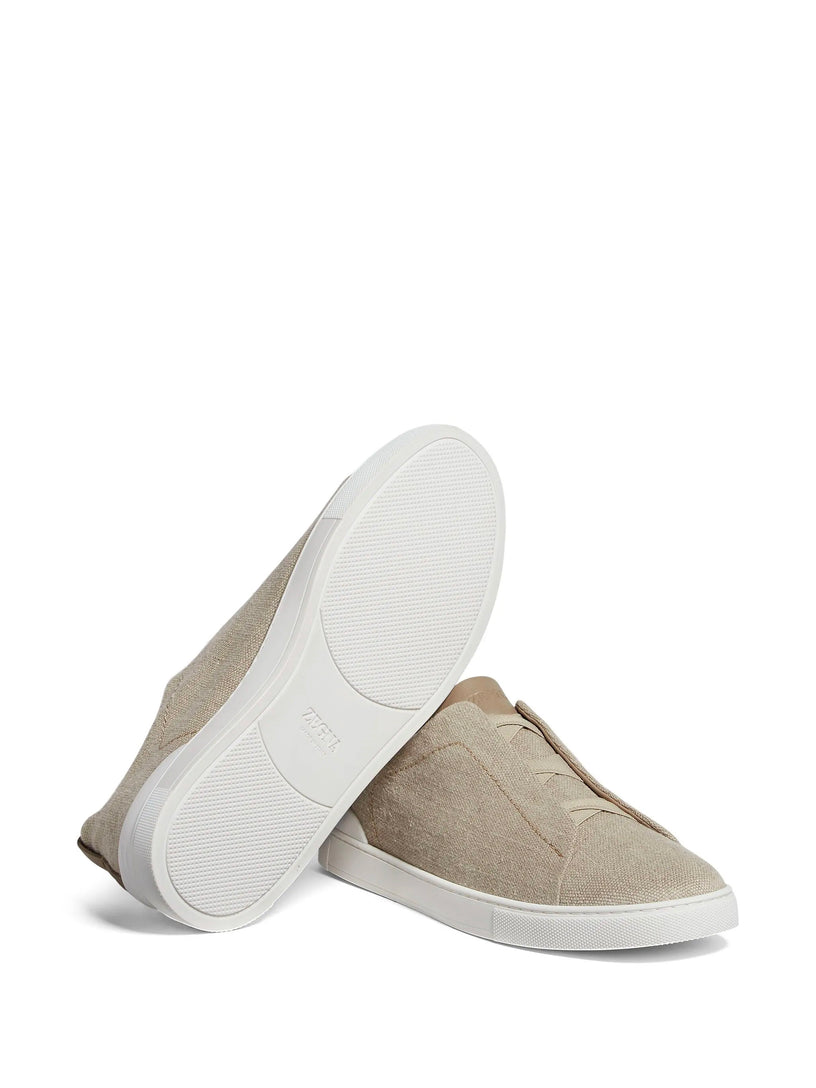 Triple Stitch™ Sneaker in Cotton Linen and Leather