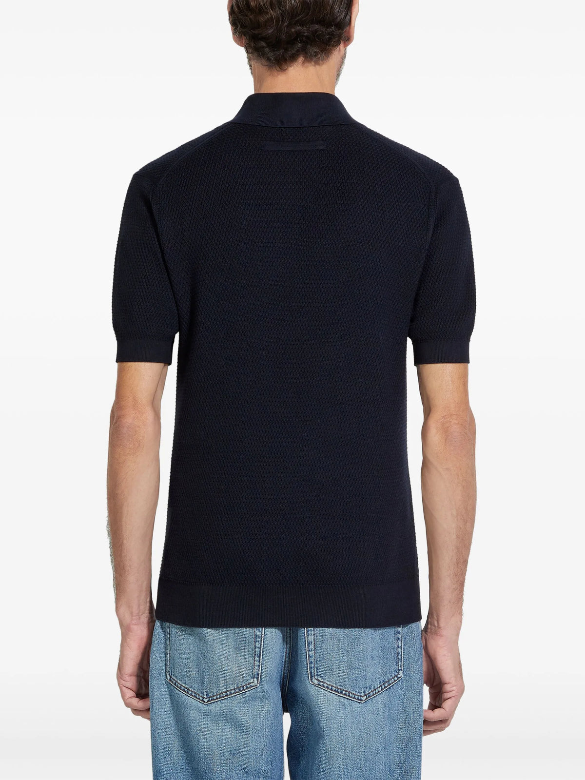 Polo shirt in Premium Cotton Navy Blue