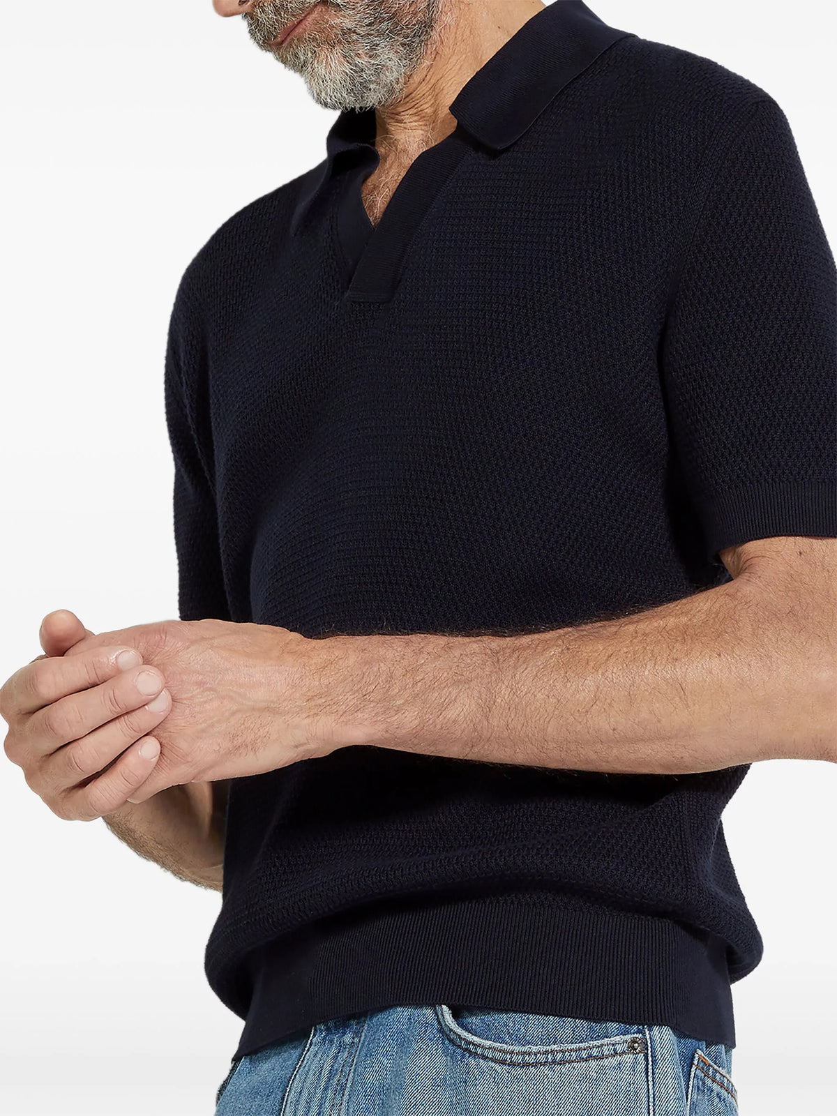 Polo shirt in Premium Cotton Navy Blue