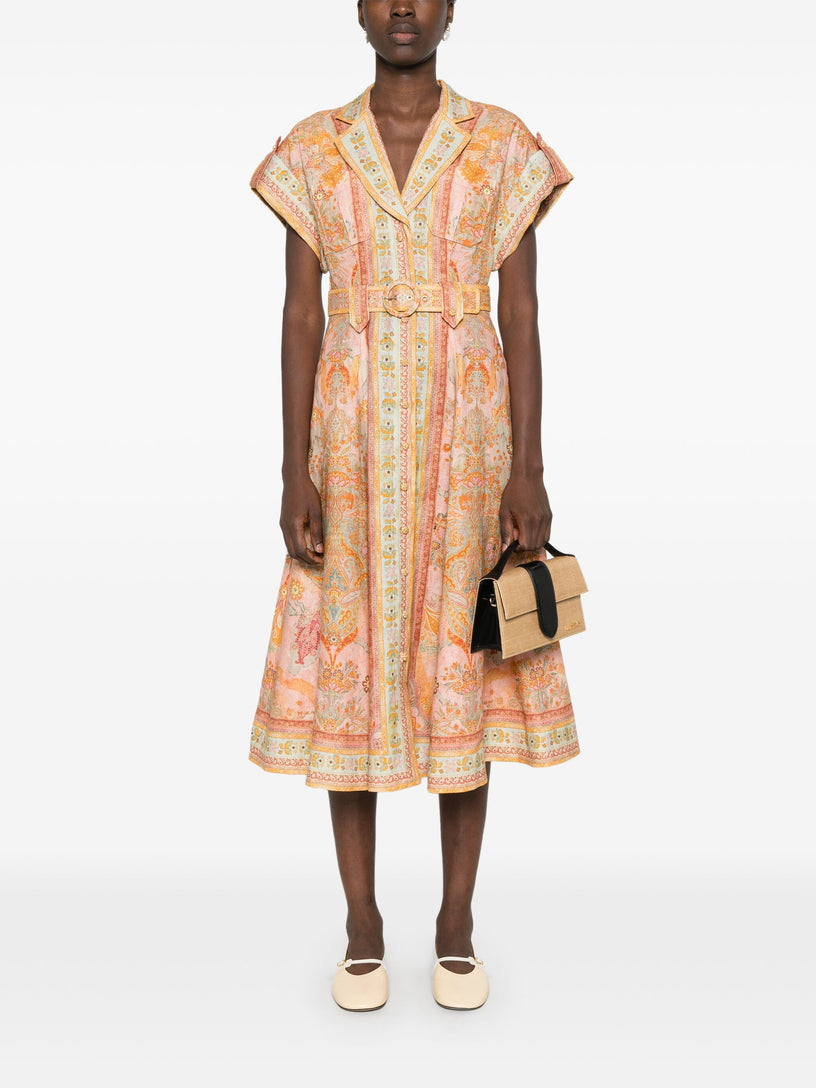 acacia midi shirt dress Mersea Women's Le Midi Twill Shirt Dress by in Bone