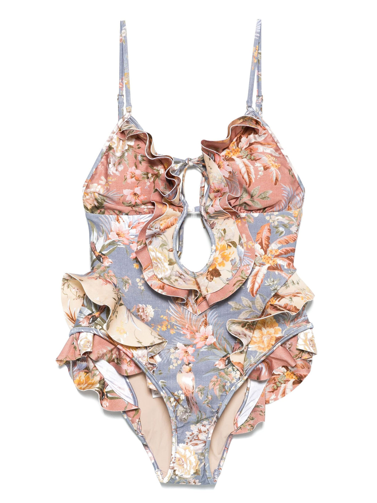 Tallow one-piece swimsuit with ruffles