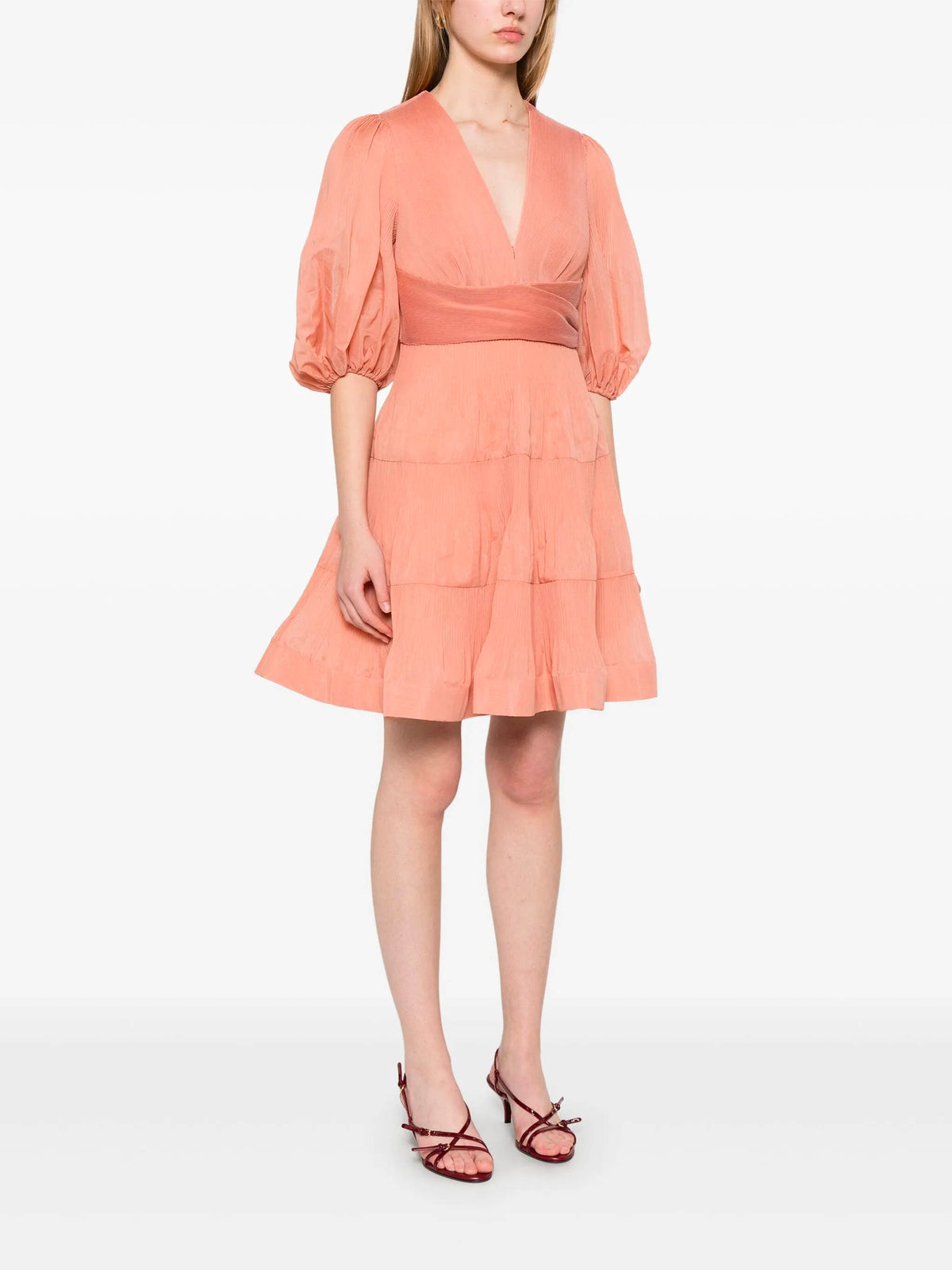 Pleated mini dress