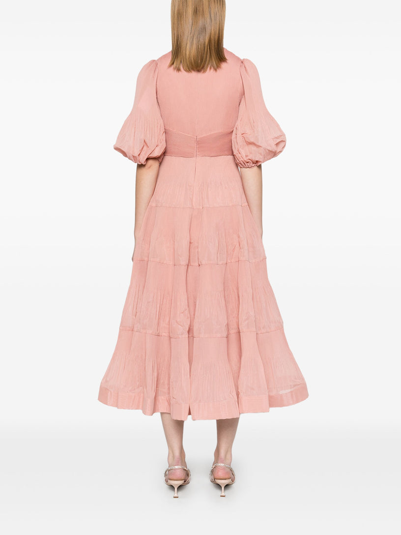 Pleated midi dress ZIMMERMANN Rosa