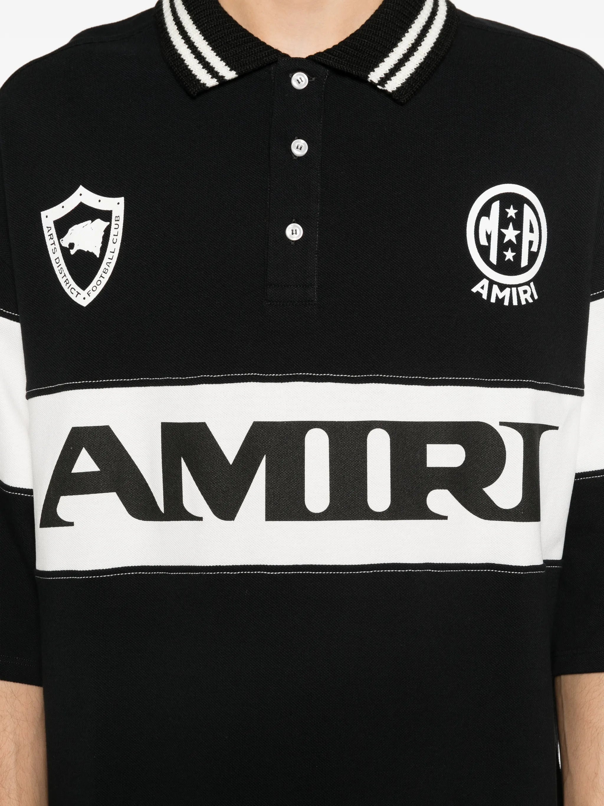 Amiri Sport Oversized Polo Shirt AMIRI Nero | Grifo210