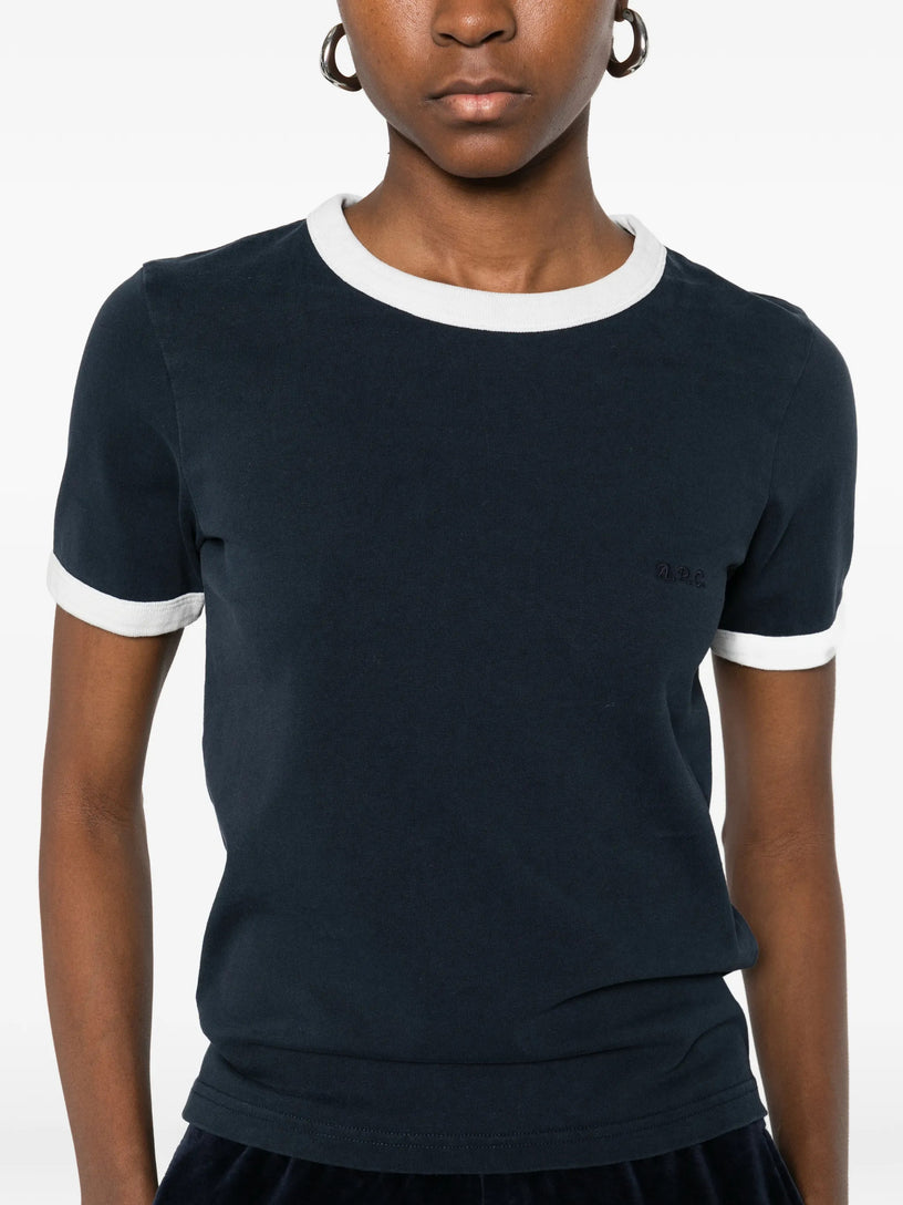 Contrasting-trims T-shirt
