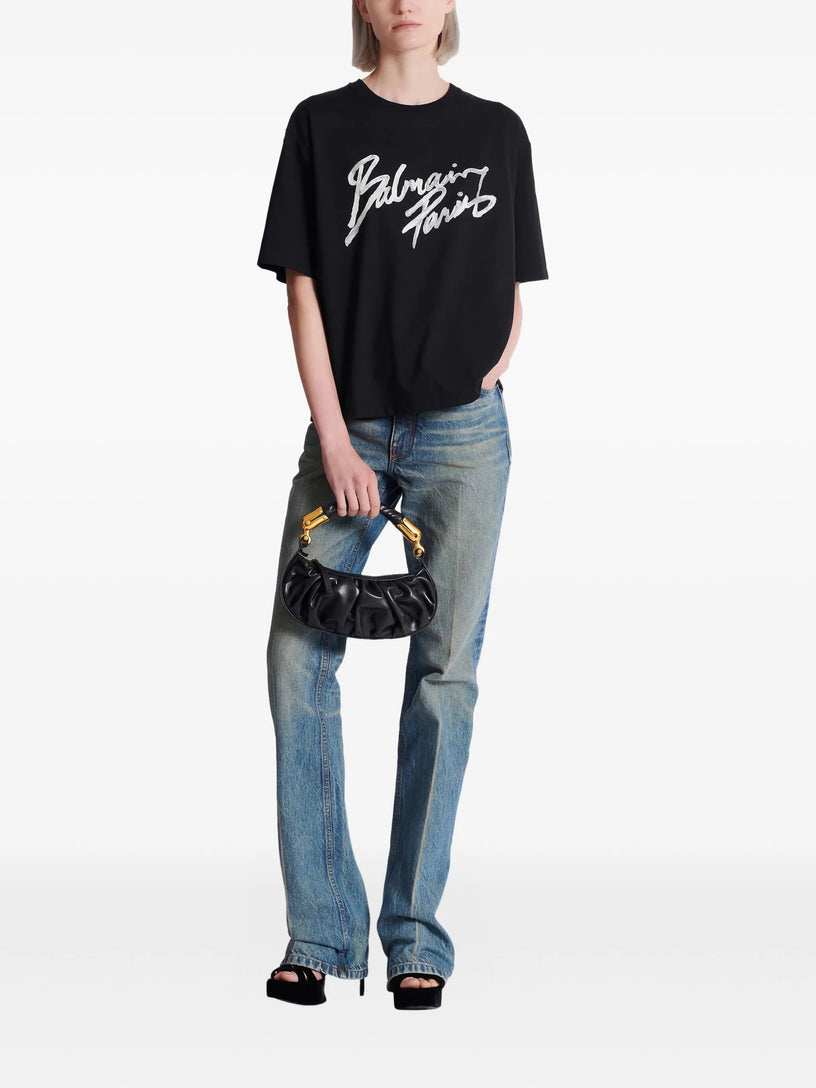 T-shirt with Balmain Paris Brush print