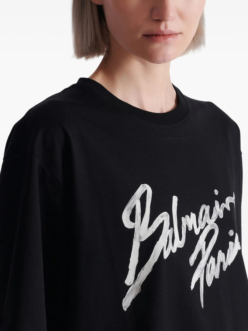 T-shirt with Balmain Paris Brush print