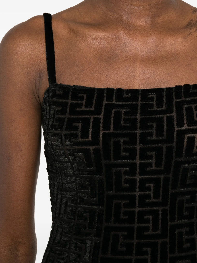 Long dress with monogram