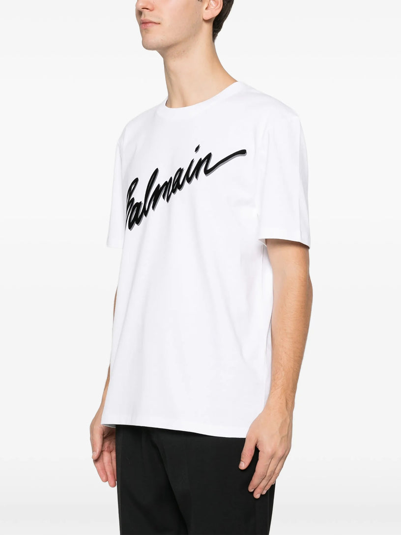Balmain Lettre flocked T-shirt
