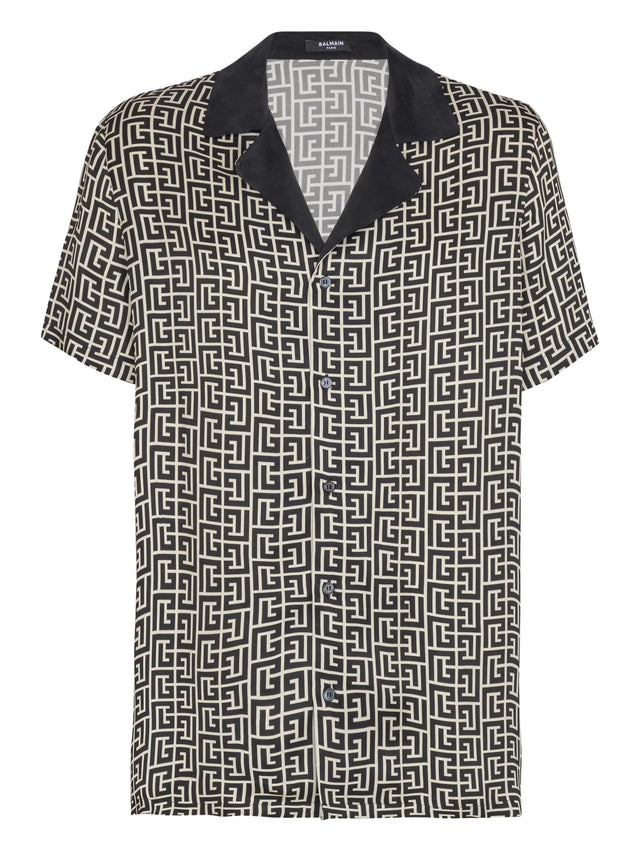 Shirt with monogrammed print