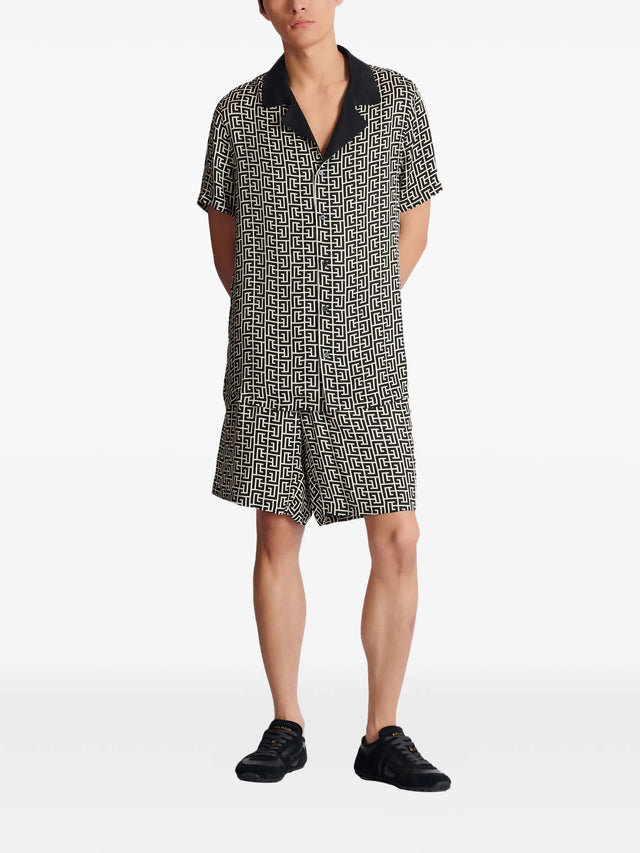 Shirt with monogrammed print